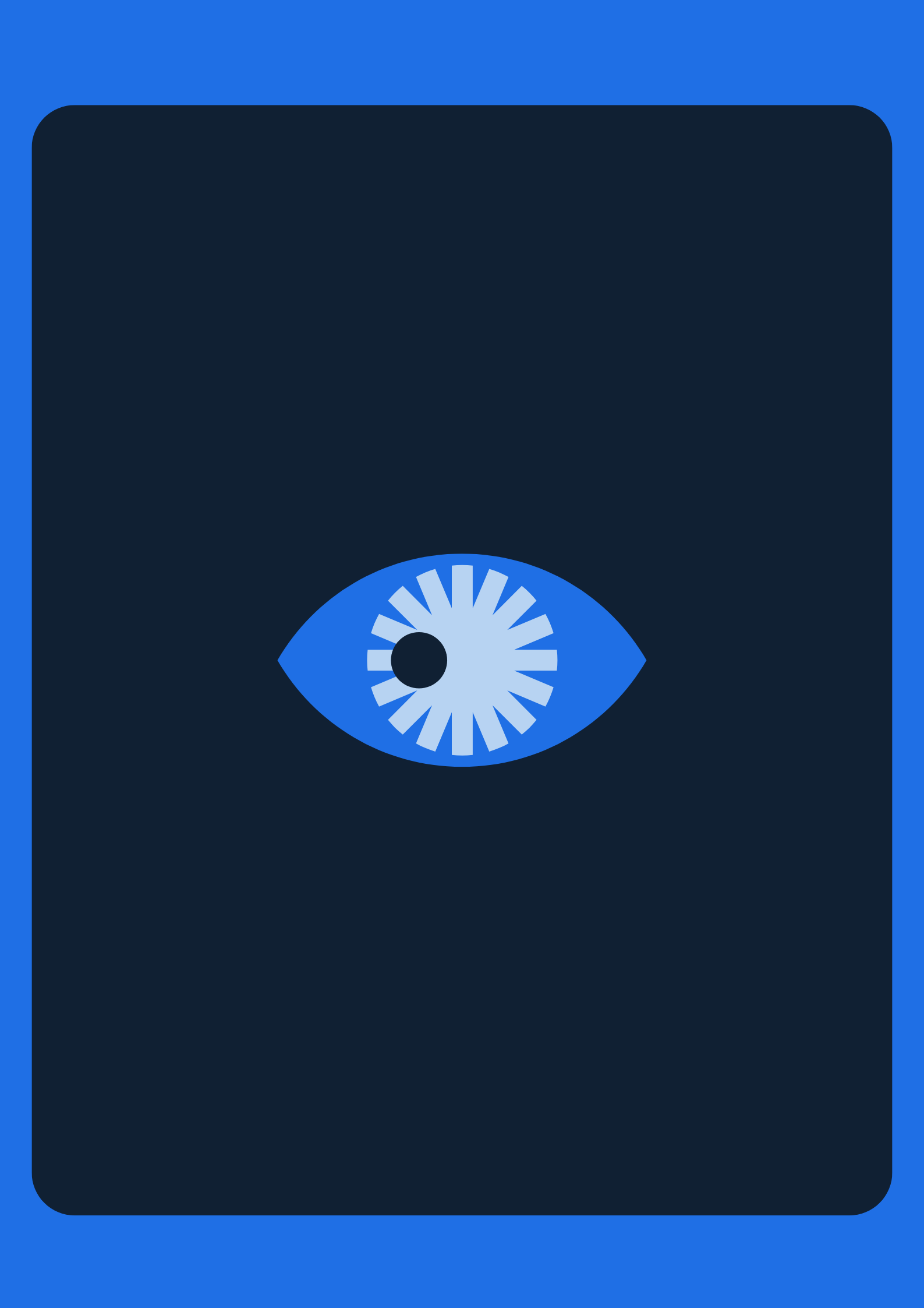 Ilustração minimalista com fundo em gradiente azul da identidade do Nexxo, representando clareza e decisão.